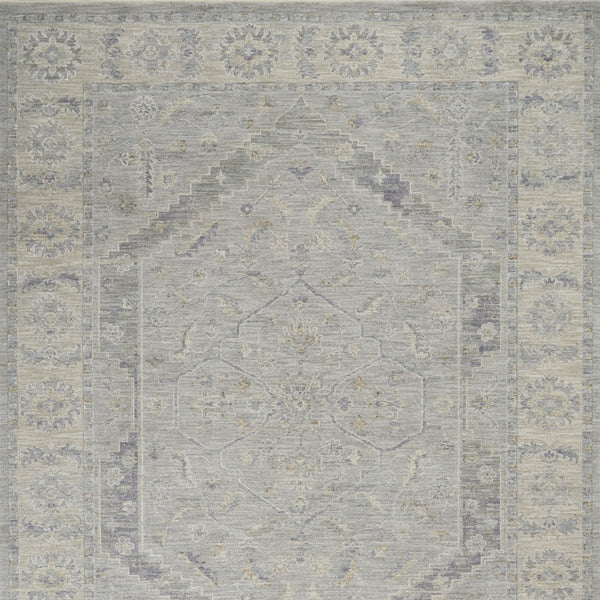 Homeroots 8' X 10' Ivory And Gray Floral Power Loom Area Rug  Polypropylene,Polyester 551085