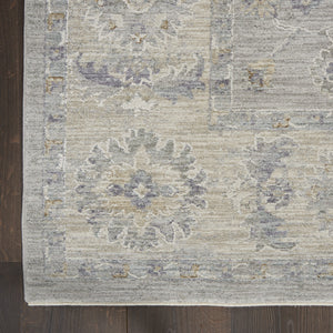 Homeroots 8' X 10' Ivory And Gray Floral Power Loom Area Rug  Polypropylene,Polyester 551085