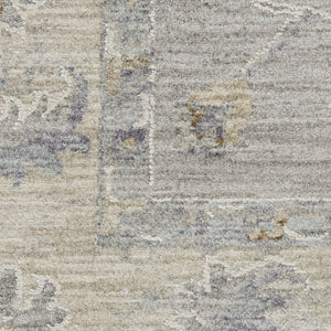 HomeRoots 8' Elegant Ivory and Gray Floral Power Loom Area Rug for Timeless Style in Any Room Décor 8' X 10' 551085