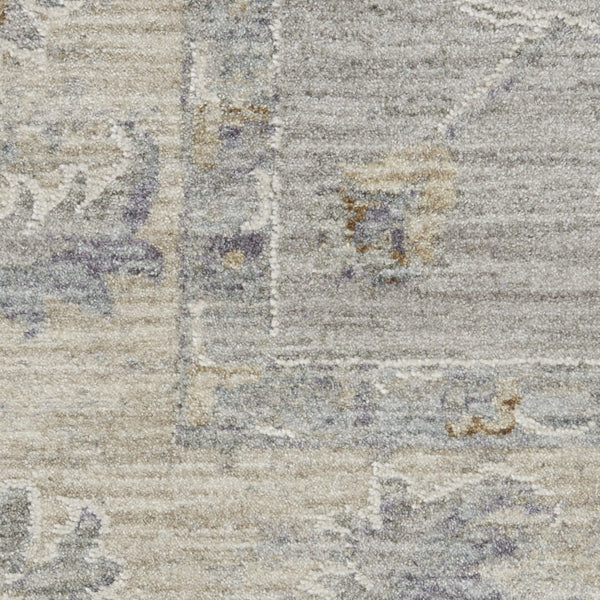HomeRoots 8' Elegant Ivory and Gray Floral Power Loom Area Rug for Timeless Style in Any Room Décor 8' X 10' 551085