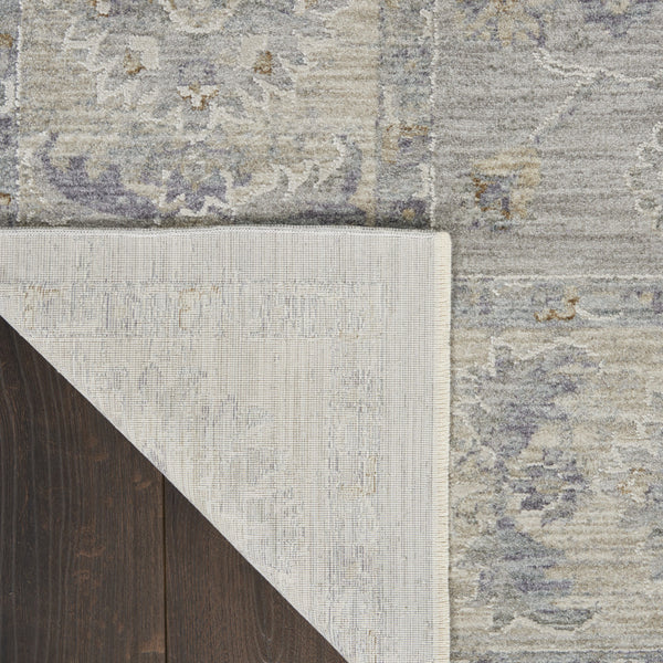 Homeroots 8' X 10' Ivory And Gray Floral Power Loom Area Rug  Polypropylene,Polyester 551085