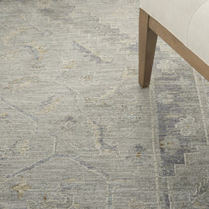 HomeRoots 8' Elegant Ivory and Gray Floral Power Loom Area Rug for Timeless Style in Any Room Décor 8' X 10' 551085