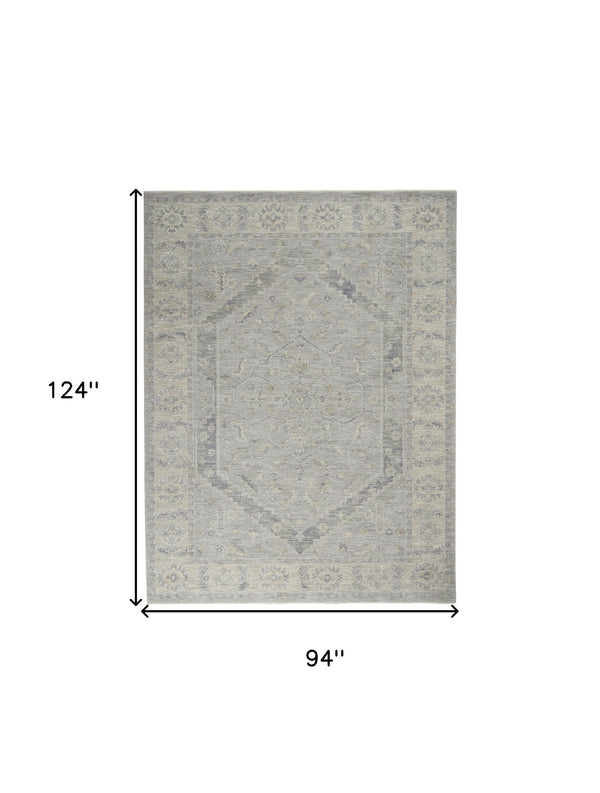 Homeroots 8' X 10' Ivory And Gray Floral Power Loom Area Rug  Polypropylene,Polyester 551085