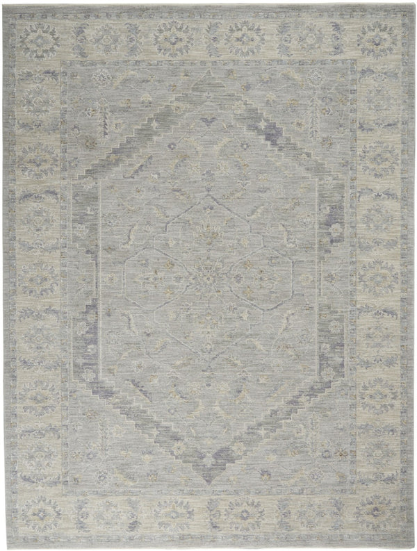 HomeRoots 8' Elegant Ivory and Gray Floral Power Loom Area Rug for Timeless Style in Any Room Décor 8' X 10' 551085