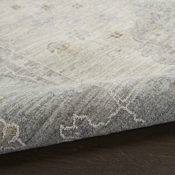 HomeRoots 8' Ivory and Gray Floral Area Rug - Timeless Elegance for Living Rooms, Dining Areas & Bedrooms 8' X 10' 551086