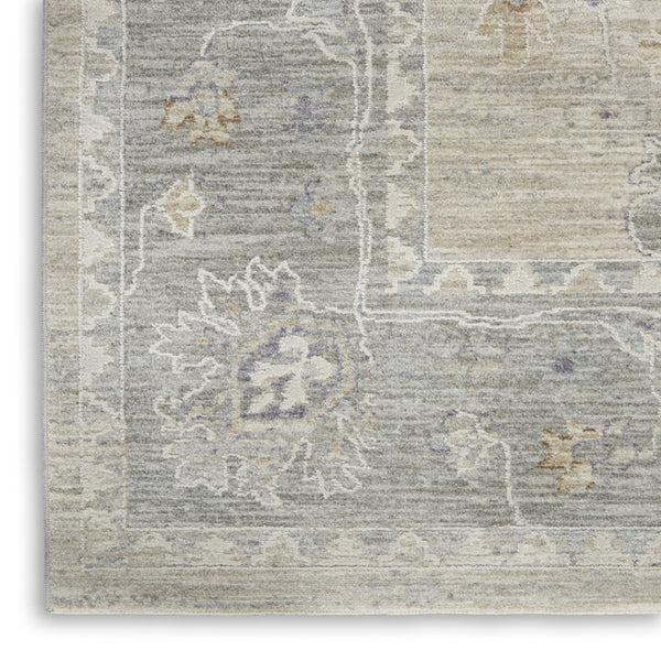 HomeRoots 8' Ivory and Gray Floral Area Rug - Timeless Elegance for Living Rooms, Dining Areas & Bedrooms 8' X 10' 551086