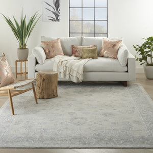 HomeRoots 8' Ivory and Gray Floral Area Rug - Timeless Elegance for Living Rooms, Dining Areas & Bedrooms 8' X 10' 551086