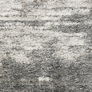 HomeRoots 4' Charcoal and Ivory Abstract Shag Area Rug - Soft, Stylish, Stain-Resistant for Modern Living Spaces 5' X 7' 551106