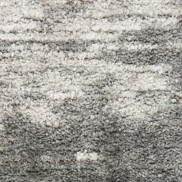 HomeRoots 4' Charcoal and Ivory Abstract Shag Area Rug - Soft, Stylish, Stain-Resistant for Modern Living Spaces 5' X 7' 551106