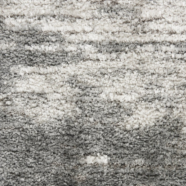 HomeRoots 4' Charcoal and Ivory Abstract Shag Area Rug - Soft, Stylish, Stain-Resistant for Modern Living Spaces 5' X 7' 551106