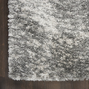 Homeroots 5' X 7' Charcoal And Ivory Abstract Shag Area Rug  Polyester 551107