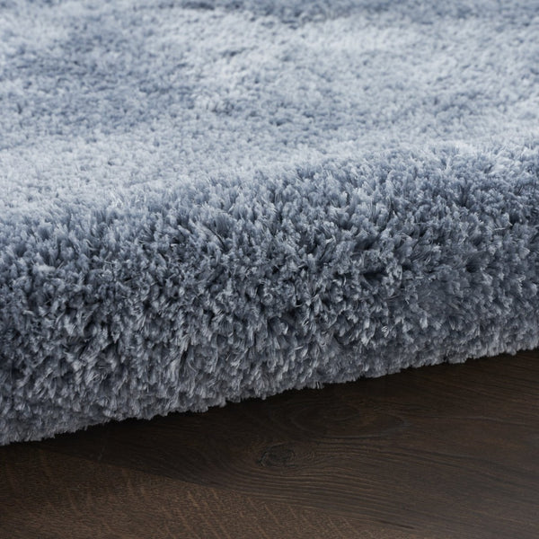 HomeRoots 4' Plush Blue Shag Area Rug - Luxurious Softness, Stain Resistant, Perfect for Homes with Kids & Pets 5' X 7' 551108
