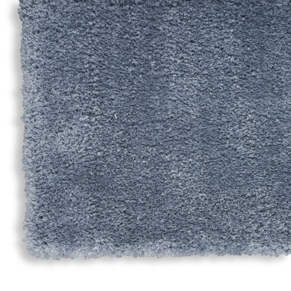 HomeRoots 4' Plush Blue Shag Area Rug - Luxurious Softness, Stain Resistant, Perfect for Homes with Kids & Pets 5' X 7' 551108