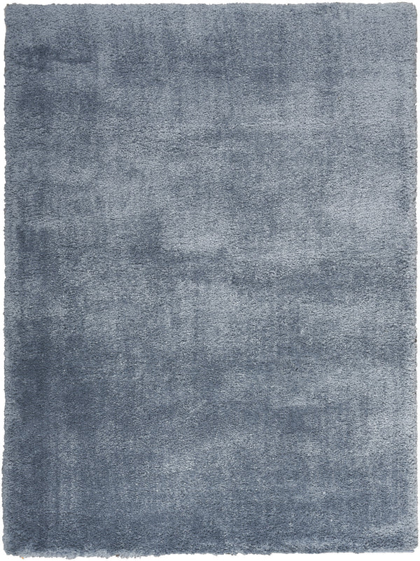 Homeroots 5' X 7' Blue Shag Area Rug  Polyester 551108