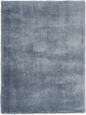 Homeroots 5' X 7' Blue Shag Area Rug  Polyester 551108