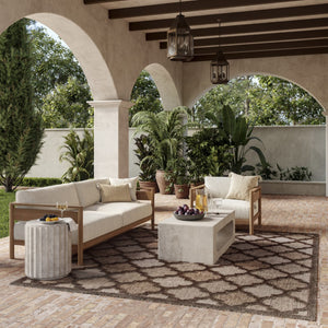 HomeRoots 8' Trellis Area Rug - Dark & Light Brown, Durable Indoor/Outdoor Design, Perfect for High-Traffic Spaces 551110