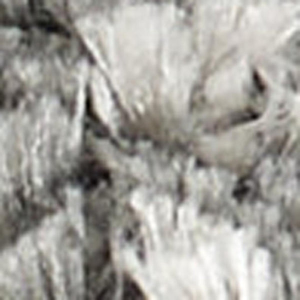 HomeRoots 5' Charcoal and Ivory Abstract Shag Area Rug - Plush, Modern Design for Cozy Living Spaces and Style 5' X 7' 551111