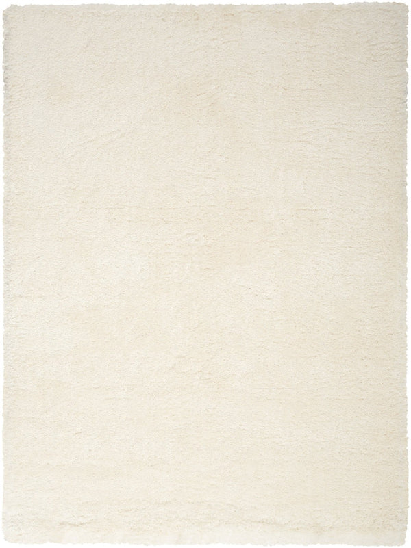 HomeRoots 4' Ivory Shag Area Rug - Luxuriously Soft, Durable & Versatile for Cozy Spaces, Kids & Pets Friendly 5' X 7' 551114