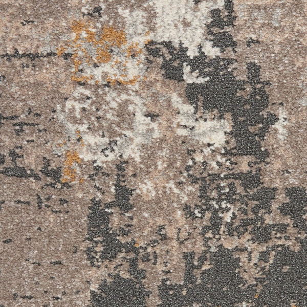 HomeRoots 4' Cream Black and Gray Abstract Area Rug – Modern, Durable Design for Cozy Spaces and Noise Reduction 8' X 10' 551115