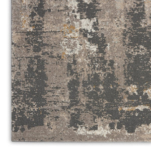 HomeRoots 4' Cream Black and Gray Abstract Area Rug – Modern, Durable Design for Cozy Spaces and Noise Reduction 8' X 10' 551115