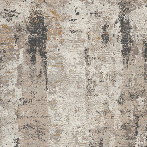 Homeroots 8' X 10' Cream Black And Gray Abstract Area Rug  Polypropylene,Polyester 551115