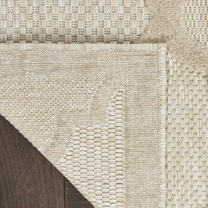 HomeRoots 8' X 10' Cream and Beige Trellis Rug - Stylish Indoor/Outdoor Area Rug for Any Space, Easy Care! 551117