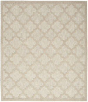 HomeRoots 8' X 10' Cream and Beige Trellis Rug - Stylish Indoor/Outdoor Area Rug for Any Space, Easy Care! 551117