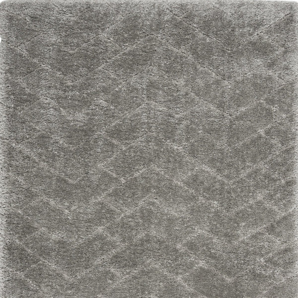 Homeroots 5' X 7' Gray Chevron Shag Area Rug  Polyester 551120