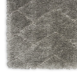 HomeRoots 5' Cozy Gray Chevron Shag Area Rug - Plush, Durable, Stain-Resistant Design for Modern Living Spaces 5' X 7' 551120