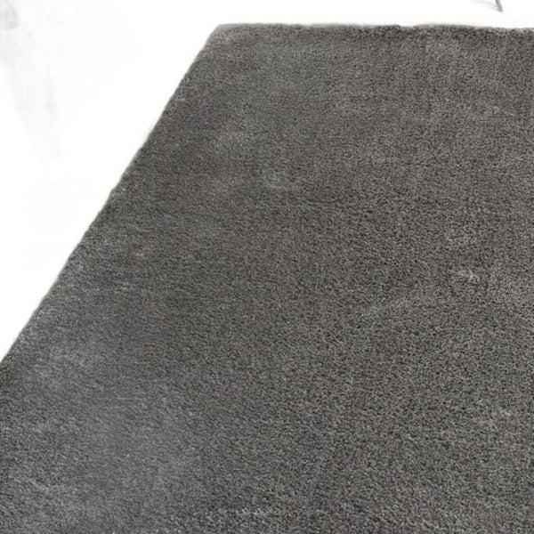 HomeRoots 4' Plush Gray Shag Area Rug – Soft, Durable, Stain-Resistant Design for Cozy Living Spaces 5' X 7' 551122