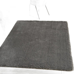 HomeRoots 4' Plush Gray Shag Area Rug – Soft, Durable, Stain-Resistant Design for Cozy Living Spaces 5' X 7' 551122