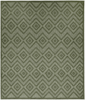 HomeRoots 8' X 10' Stylish Dark Green and Light Green Geometric Area Rug for Indoor & Outdoor Spaces 551130