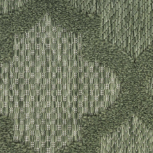 HomeRoots 8' X 10' Dark Green Trellis Area Rug – Durable Indoor/Outdoor Design for Elegant Living Spaces 551131