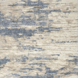 HomeRoots 5' Abstract Shag Area Rug in Light Blue, Gray & Beige - Plush, Durable, Stain-Resistant, Modern Style 5' X 7' 551137