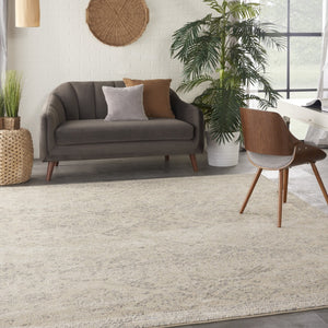 Homeroots 8' X 10' Beige And Gray Geometric Distressed Area Rug - Durable, Stain-resistant, Perfect For Families!  Polypropylene 551140