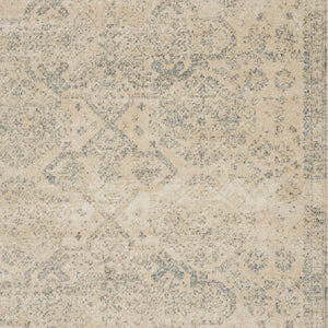 Homeroots 8' X 10' Beige And Gray Geometric Distressed Area Rug - Durable, Stain-resistant, Perfect For Families!  Polypropylene 551140