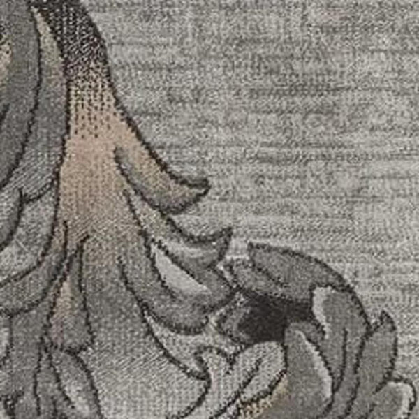 HomeRoots 8' Tan, Black & Ivory Damask Area Rug – Stylish Non-Skid Comfort for Homes with Kids & Pets! 551141