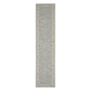 HomeRoots 4' Timeless Beige and Blue Floral Power Loom Area Rug for Elegant Living Spaces and Comfort 10' Runner 551146
