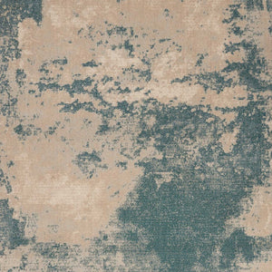 Homeroots 8' X 11' Teal And Ivory Abstract Non Skid Area Rug  Polyester 551149