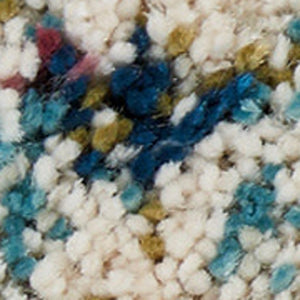 HomeRoots 4' Cream Blue and Green Abstract Distressed Area Rug - Durable Power-Loomed Design for Modern Spaces 5' X 7' 551182