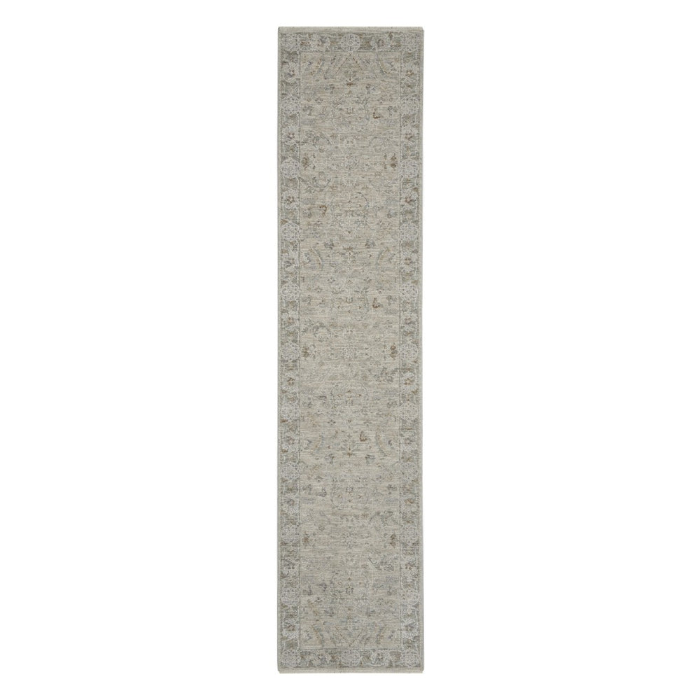 HomeRoots 4' Floral Power Loom Area Rug in Gray Tones – Stylish, Durable, and Easy Care for Any Space 10' Runner 551191