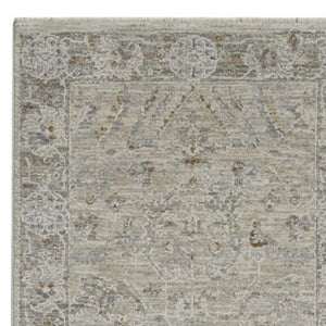 HomeRoots 4' Floral Power Loom Area Rug in Gray Tones – Stylish, Durable, and Easy Care for Any Space 10' Runner 551191