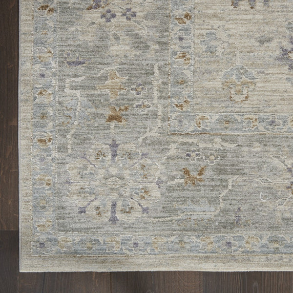 HomeRoots 4' Floral Power Loom Area Rug in Gray Tones – Stylish, Durable, and Easy Care for Any Space 10' Runner 551191