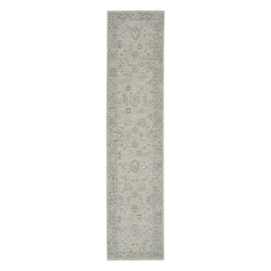 HomeRoots 4' Timeless Gray and Dark Gray Floral Power Loomed Area Rug for Elegant Home Décor and Comfort 10' Runner 551193