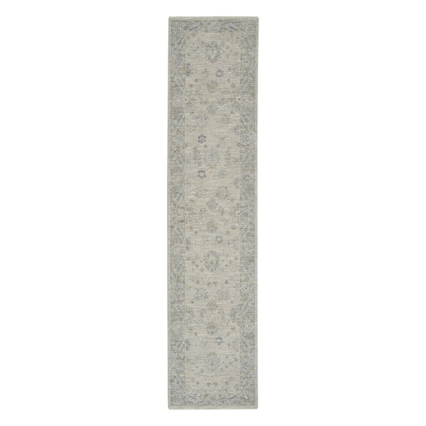 HomeRoots 4' Timeless Gray and Dark Gray Floral Power Loomed Area Rug for Elegant Home Décor and Comfort 10' Runner 551193