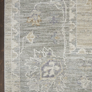 Homeroots 10' Runner Gray Floral Power Loom Runner Rug  Polypropylene,Polyester 551193