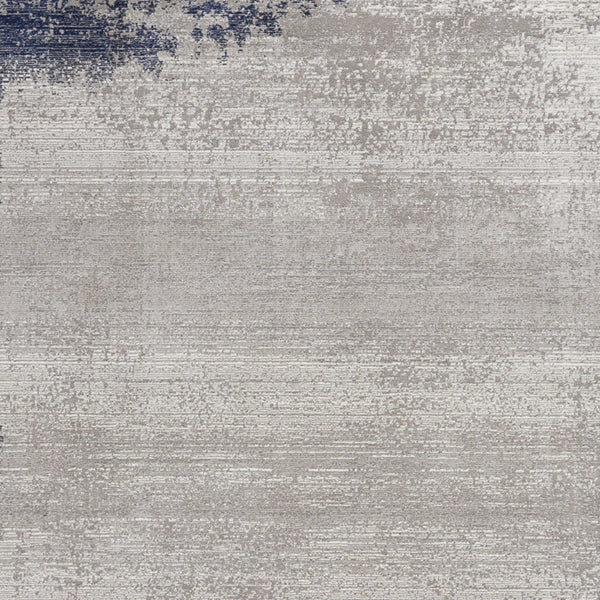 Homeroots 5' X 7' Navy Blue And Gray Abstract Distressed Non Skid Area Rug  Polypropylene,Polyester 551194