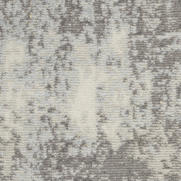 Homeroots 5' X 7' Gray Ivory And Light Blue Abstract Non Skid Area Rug  Polypropylene,Polyester 551195