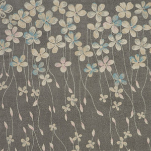 8 Foot X 10 Beige Gray Floral Polypropylene Rug for Living Room or Bedroom
