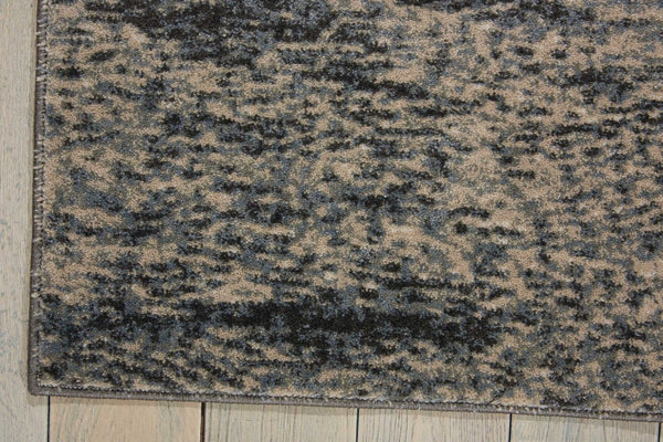 HomeRoots 5' Abstract Gray, Black & Beige Non-Skid Rug – Durable, Stain-Resistant Design for Modern Interiors 7' X 10' 551202